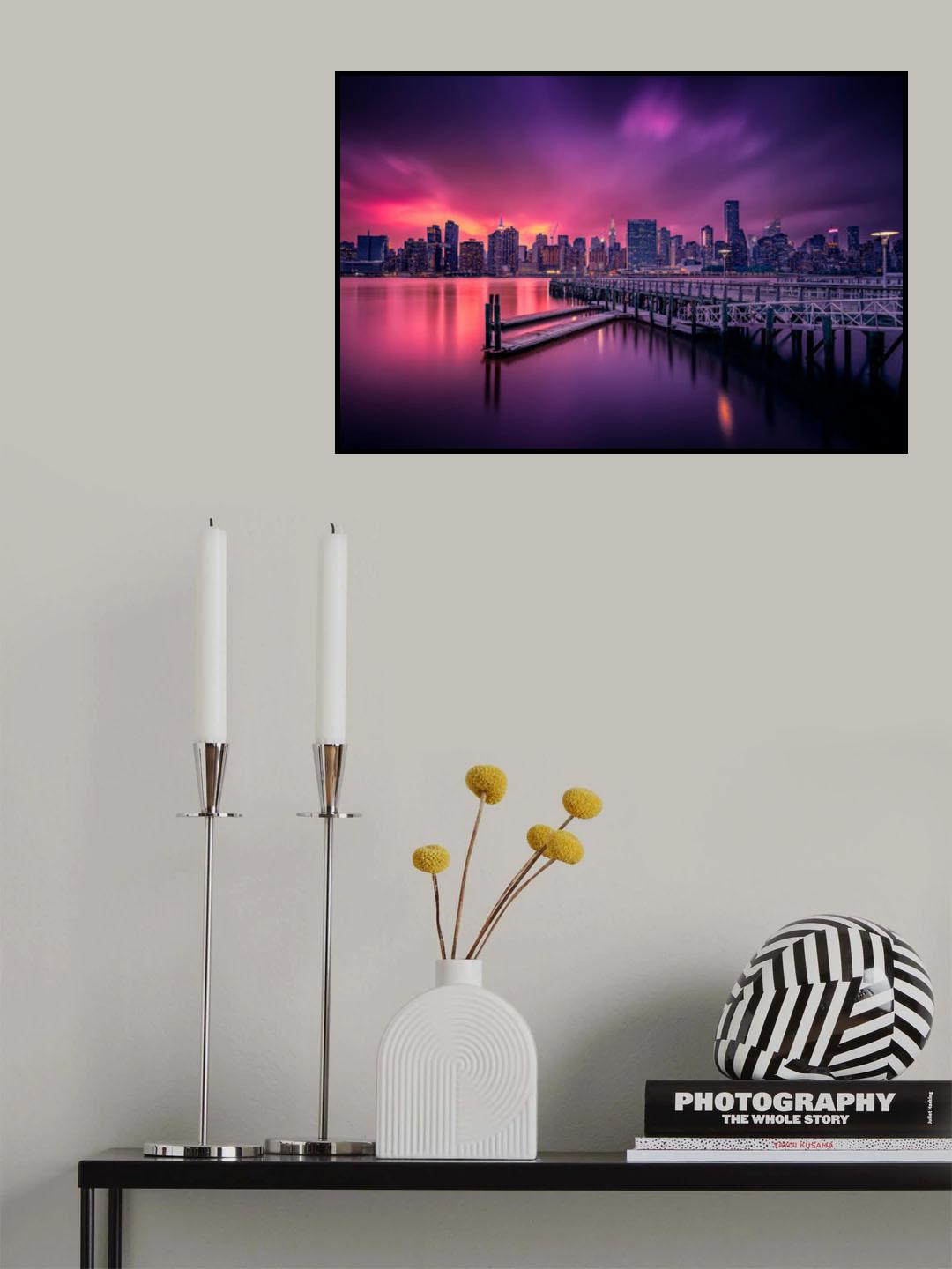 Manhattan Sunset - New York Poster och Canvastavla