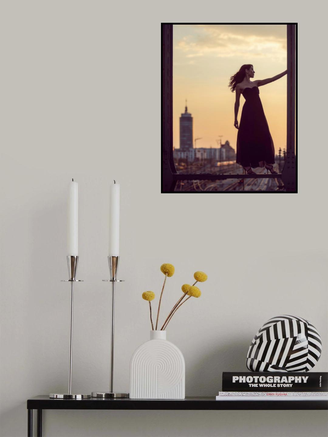 Una calda serata a Monaco Poster och Canvastavla