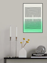 Light Green Watercolor Shapes #3 Poster och Canvastavla
