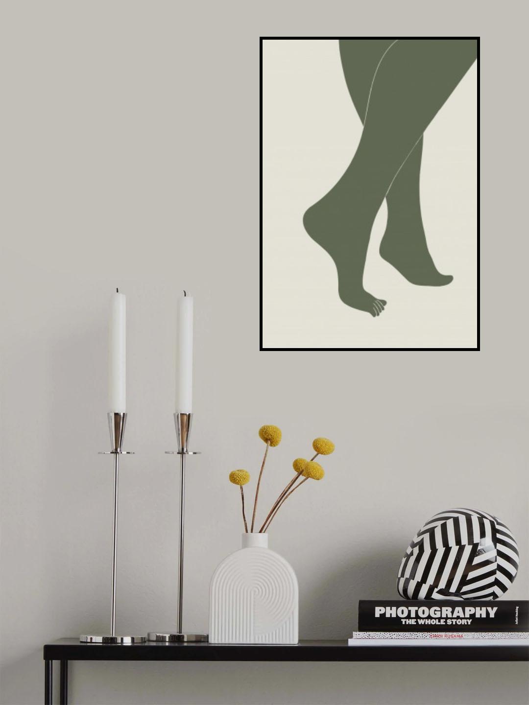 Tip Toe Green Poster och Canvastavla