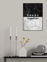 Happy Together Couples Quote Poster och Canvastavla