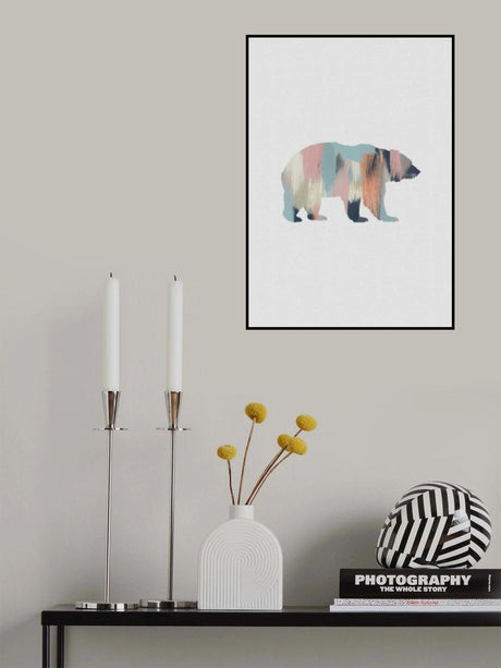 Pastel Bear Poster och Canvastavla