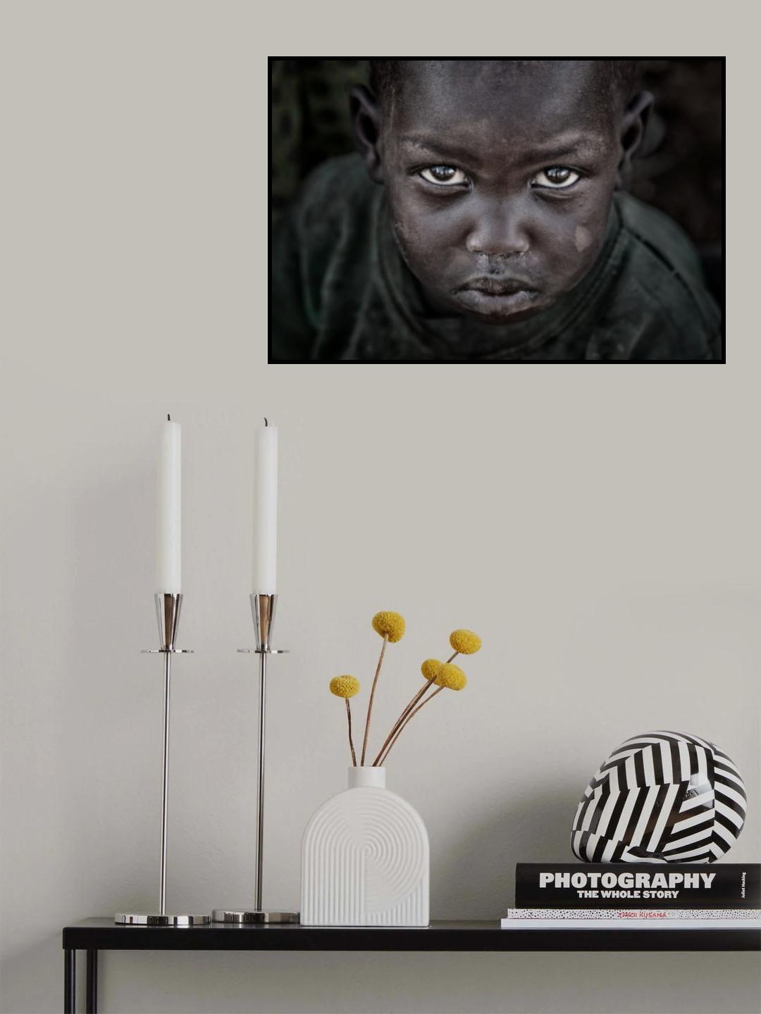 Pokot tribe child-V - Kenya Poster och Canvastavla