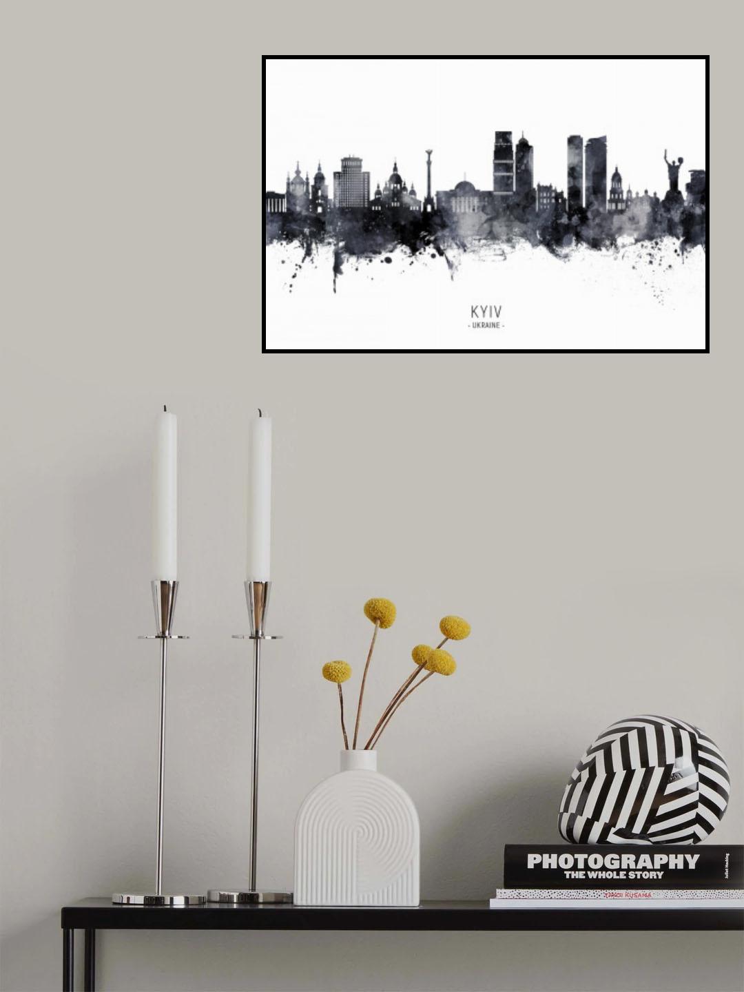 Kyiv Ukraine Skyline Poster och Canvastavla
