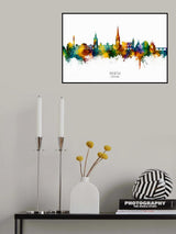 Perth Scotland Skyline Poster och Canvastavla