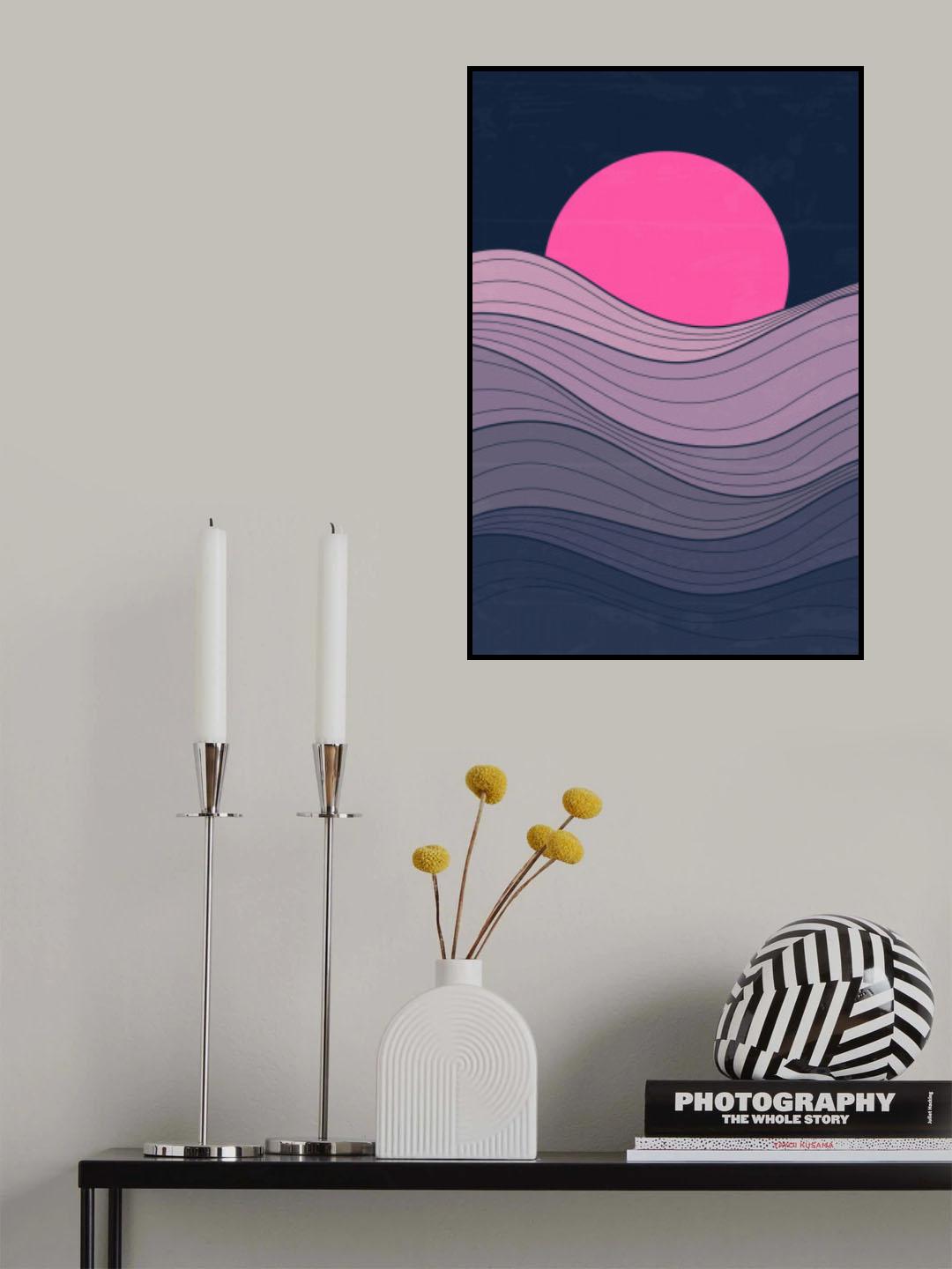 Minimal Pink Sunset #1 Poster och Canvastavla