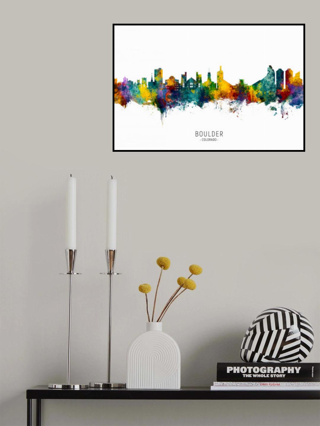 Boulder Colorado Skyline Poster och Canvastavla