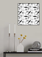 Shapely Black White Geometric Poster och Canvastavla