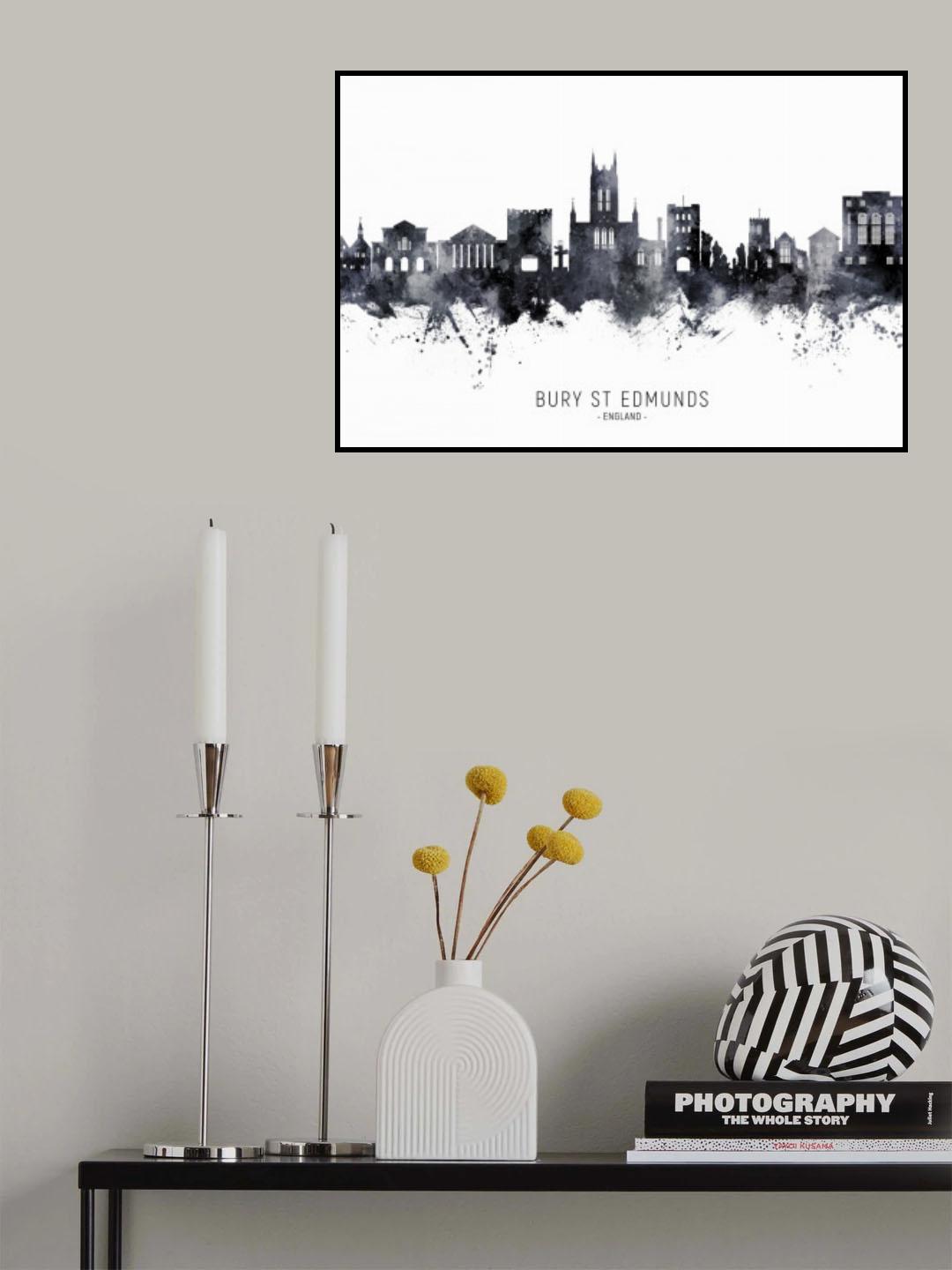 Bury St Edmunds England Skyline Poster och Canvastavla