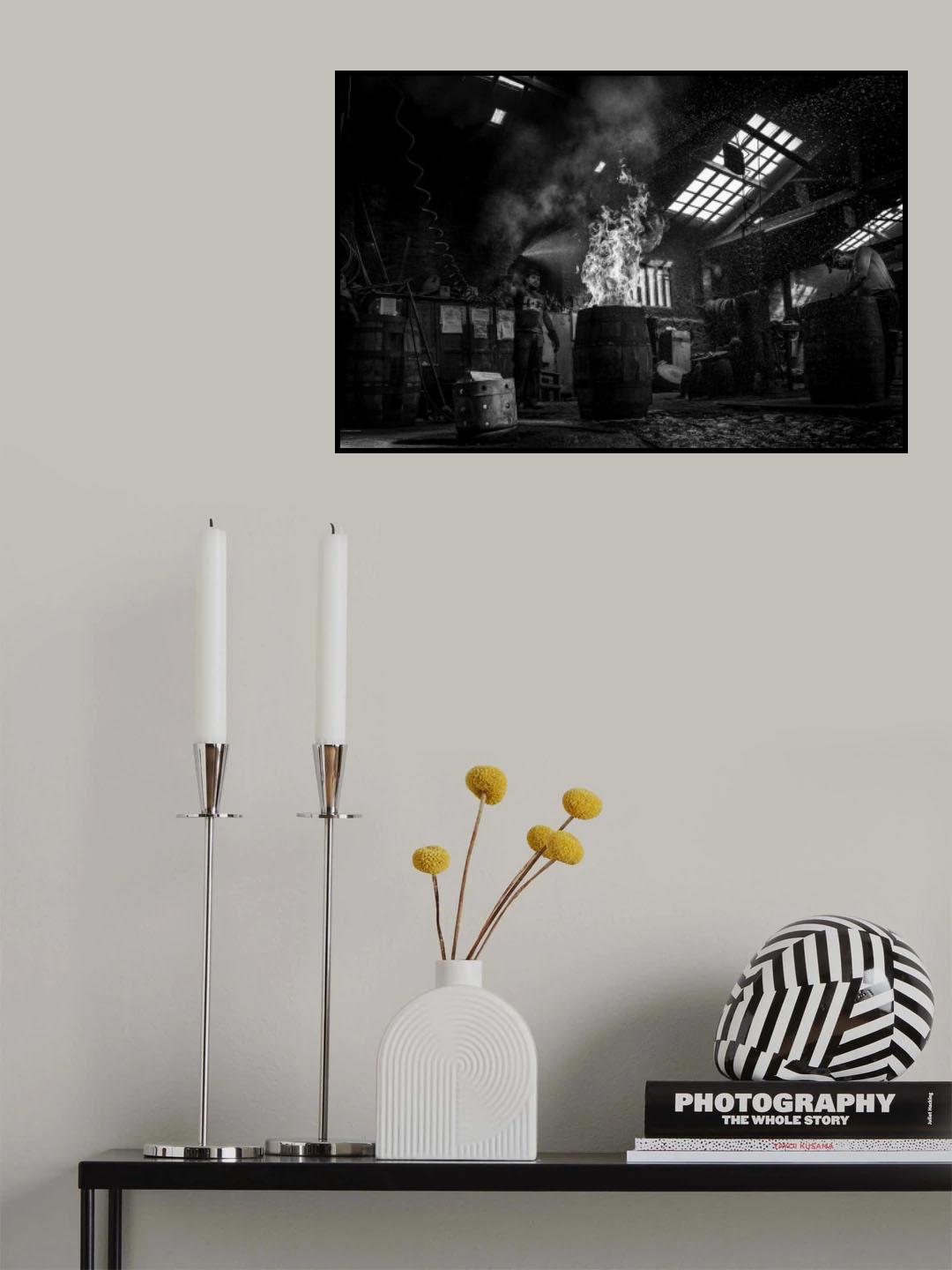La chauffe du fût Poster och Canvastavla