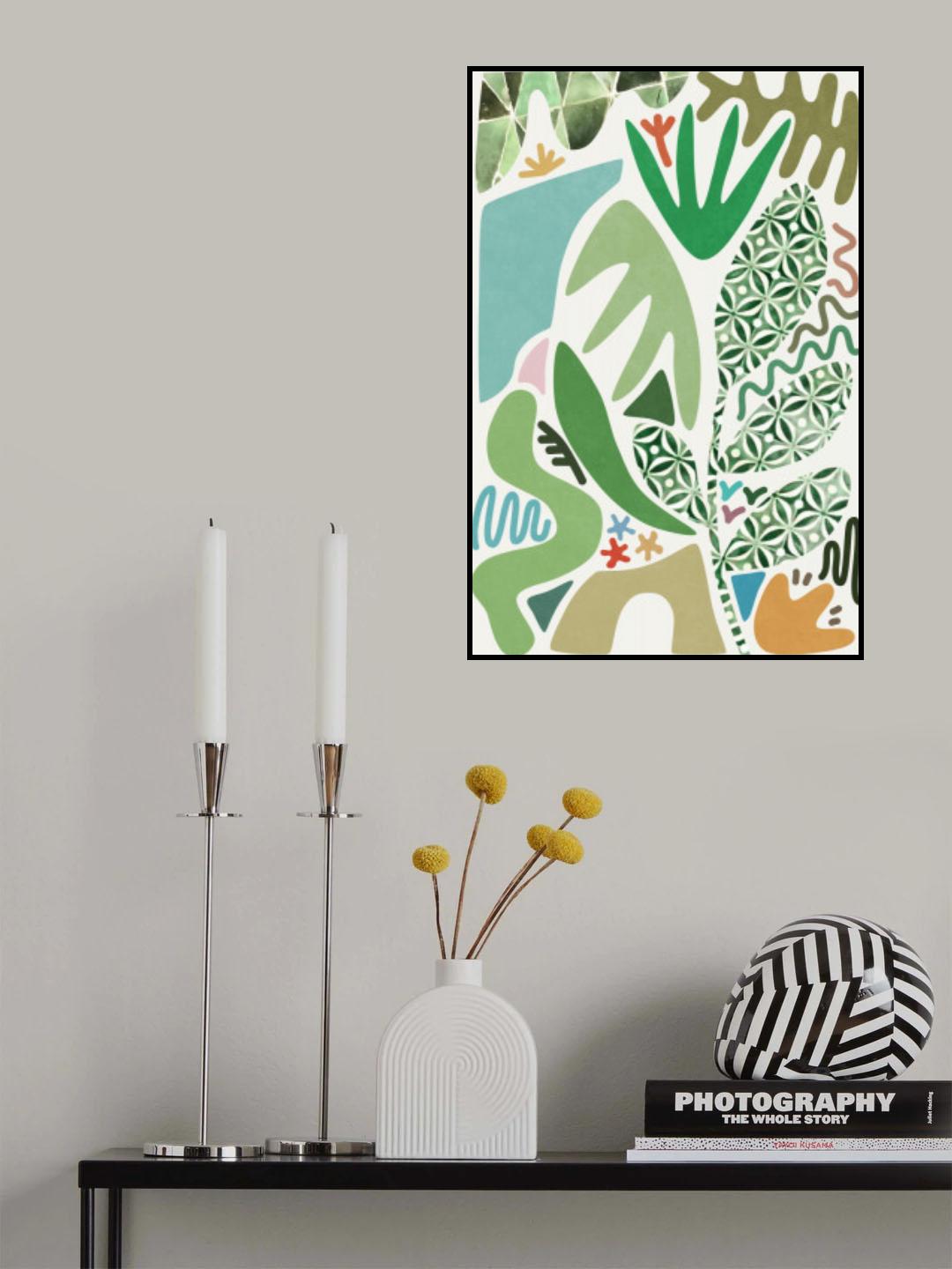 Palm Garden Colors and Shapes Poster och Canvastavla