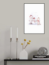 Cat and Dog In Noel Poster och Canvastavla