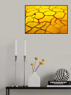 Yellow ground, red heart Poster och Canvastavla