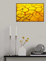 Yellow ground, red heart Poster och Canvastavla