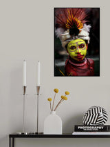 Hully Wingboy portrait, Papua New Guinea Highlands Poster och Canvastavla