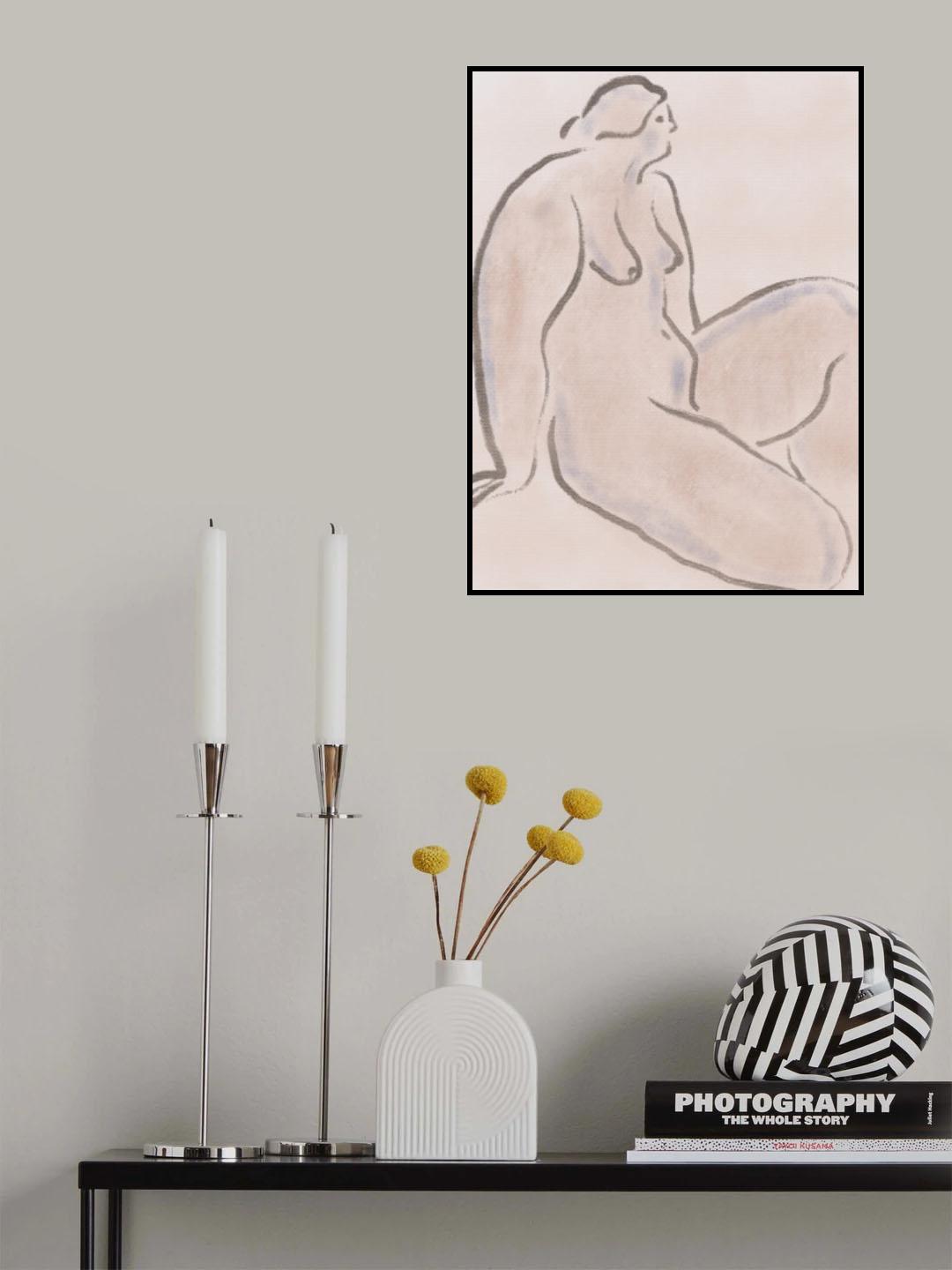Pastel nude 06 Poster och Canvastavla