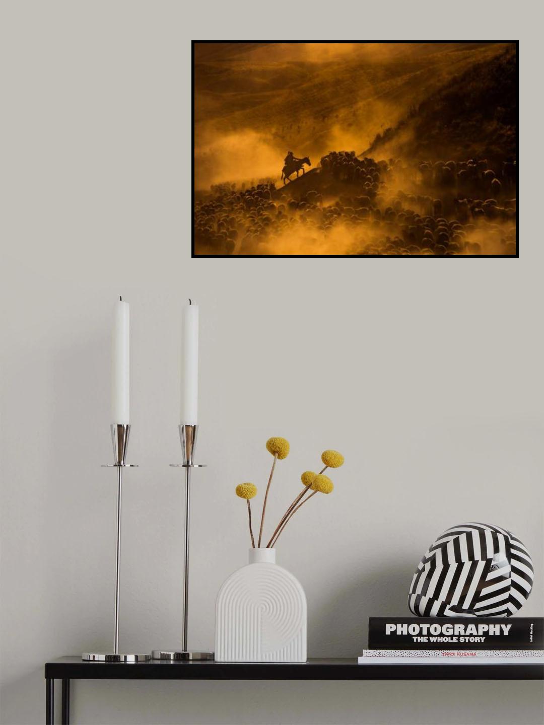 Sheep flock Poster och Canvastavla