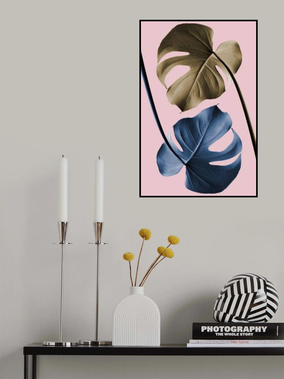 Monstera Pink 12 Poster och Canvastavla