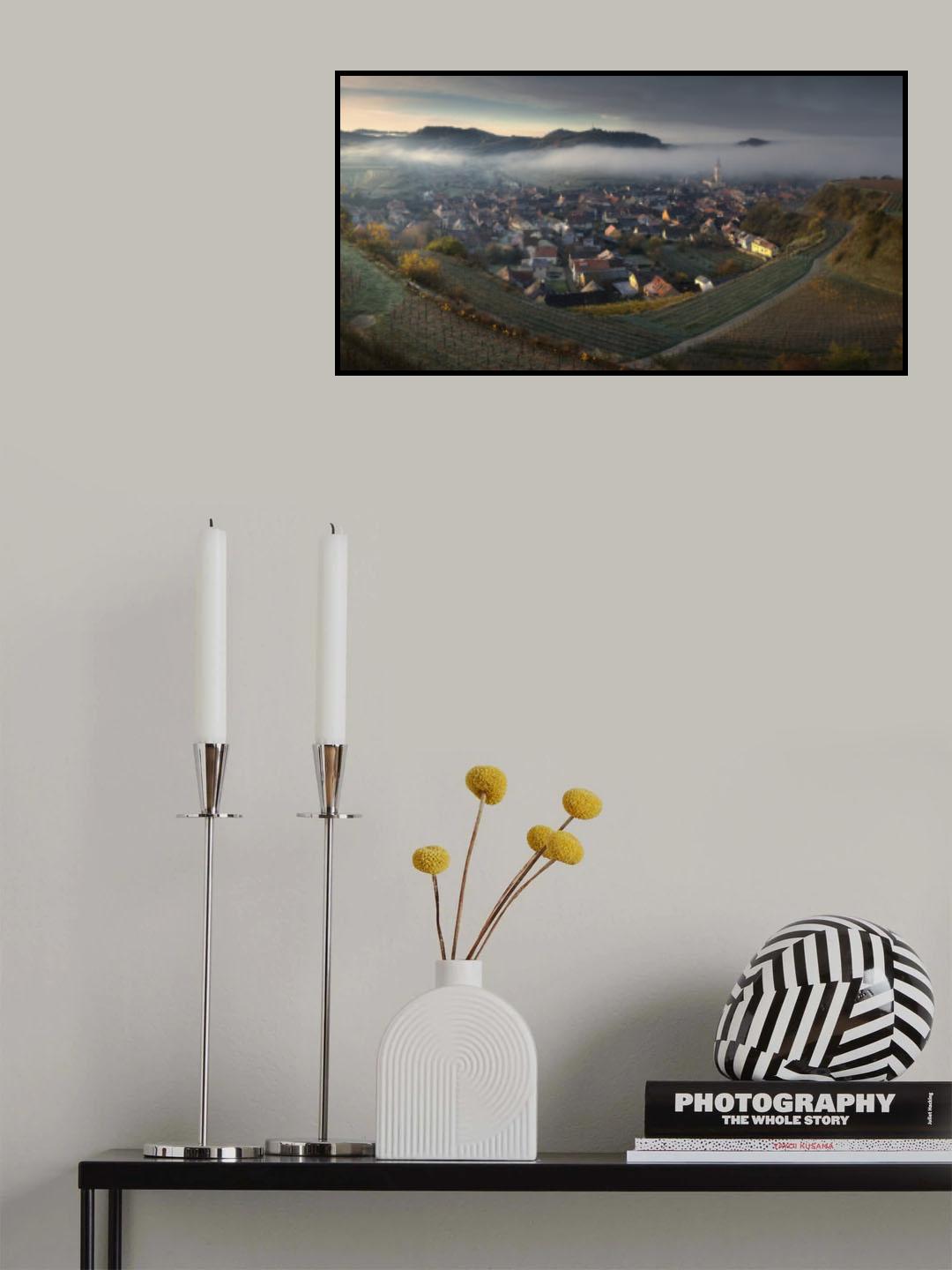 Foggy Kaiserstuhl Poster och Canvastavla