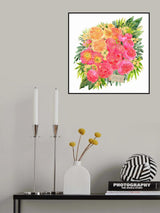Forever Rekha colorful watercolor bouquet Poster och Canvastavla
