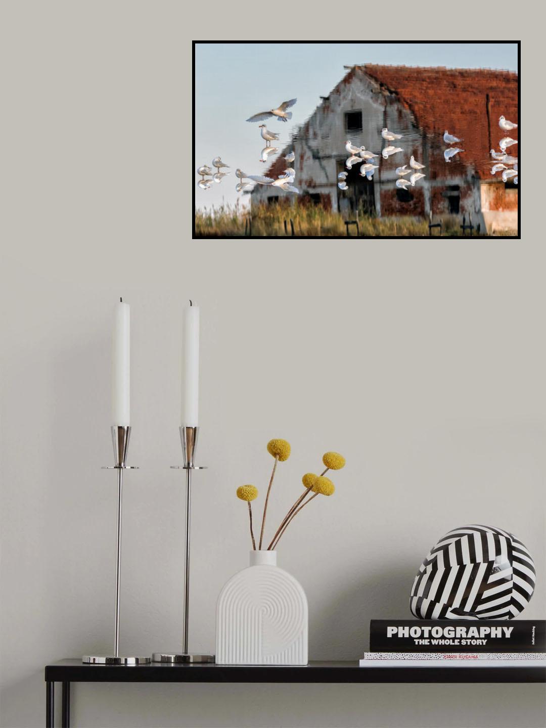 Flock on the roof Poster och Canvastavla