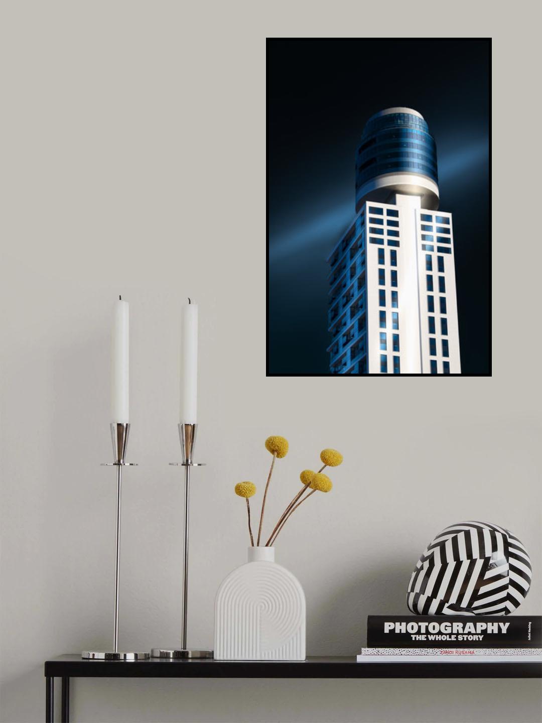 Blue Hafnium Poster och Canvastavla