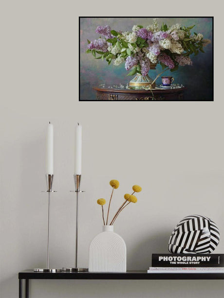Still life with lilac flowers Poster och Canvastavla