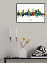 Topeka Wyoming Skyline Poster och Canvastavla