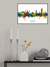 Darmstadt Germany Skyline Poster och Canvastavla