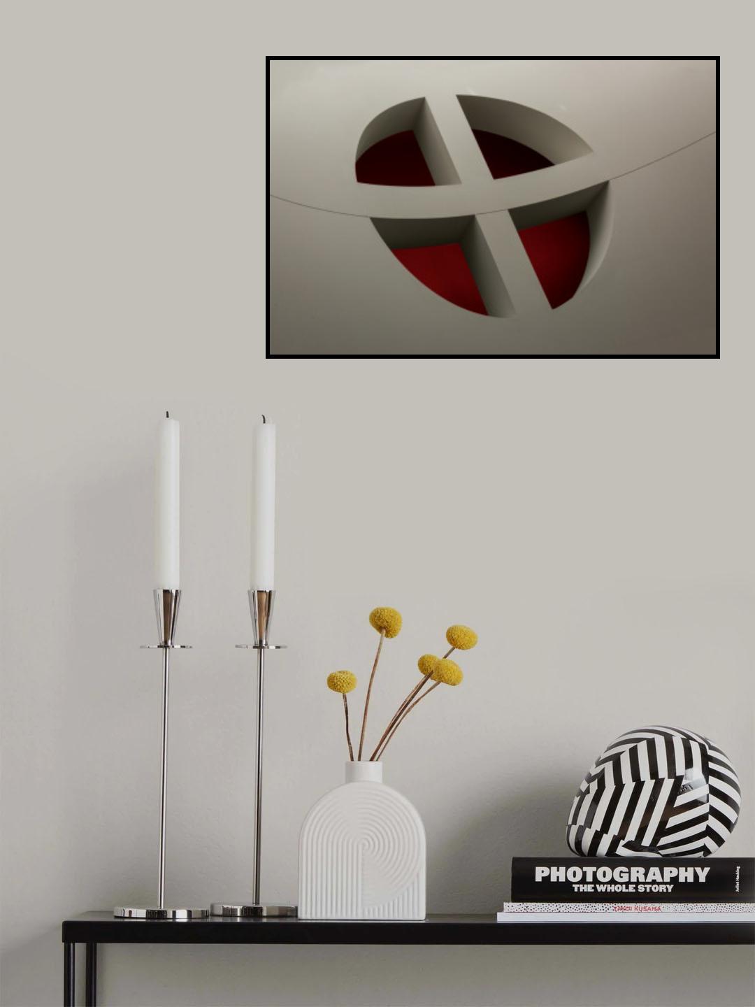 cross oval window Poster och Canvastavla