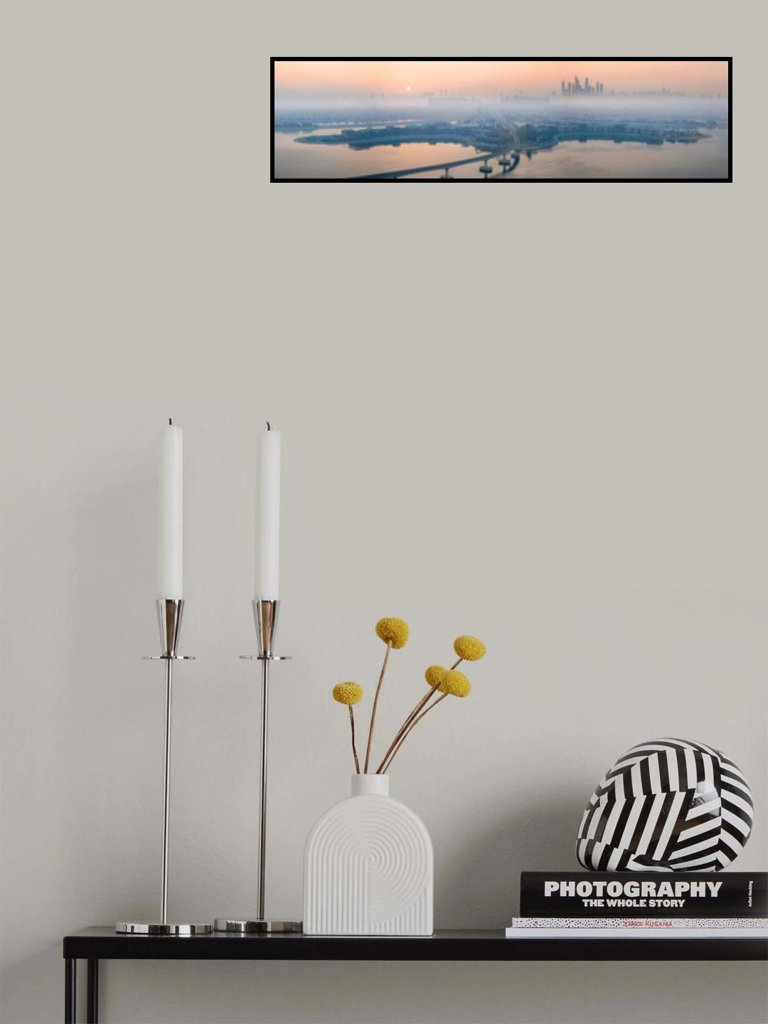 City in the morning mist Poster och Canvastavla