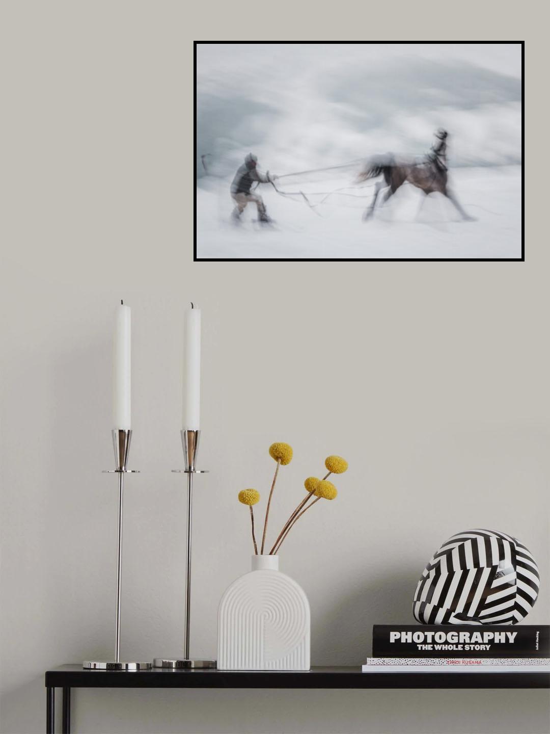 Skijöring Poster och Canvastavla