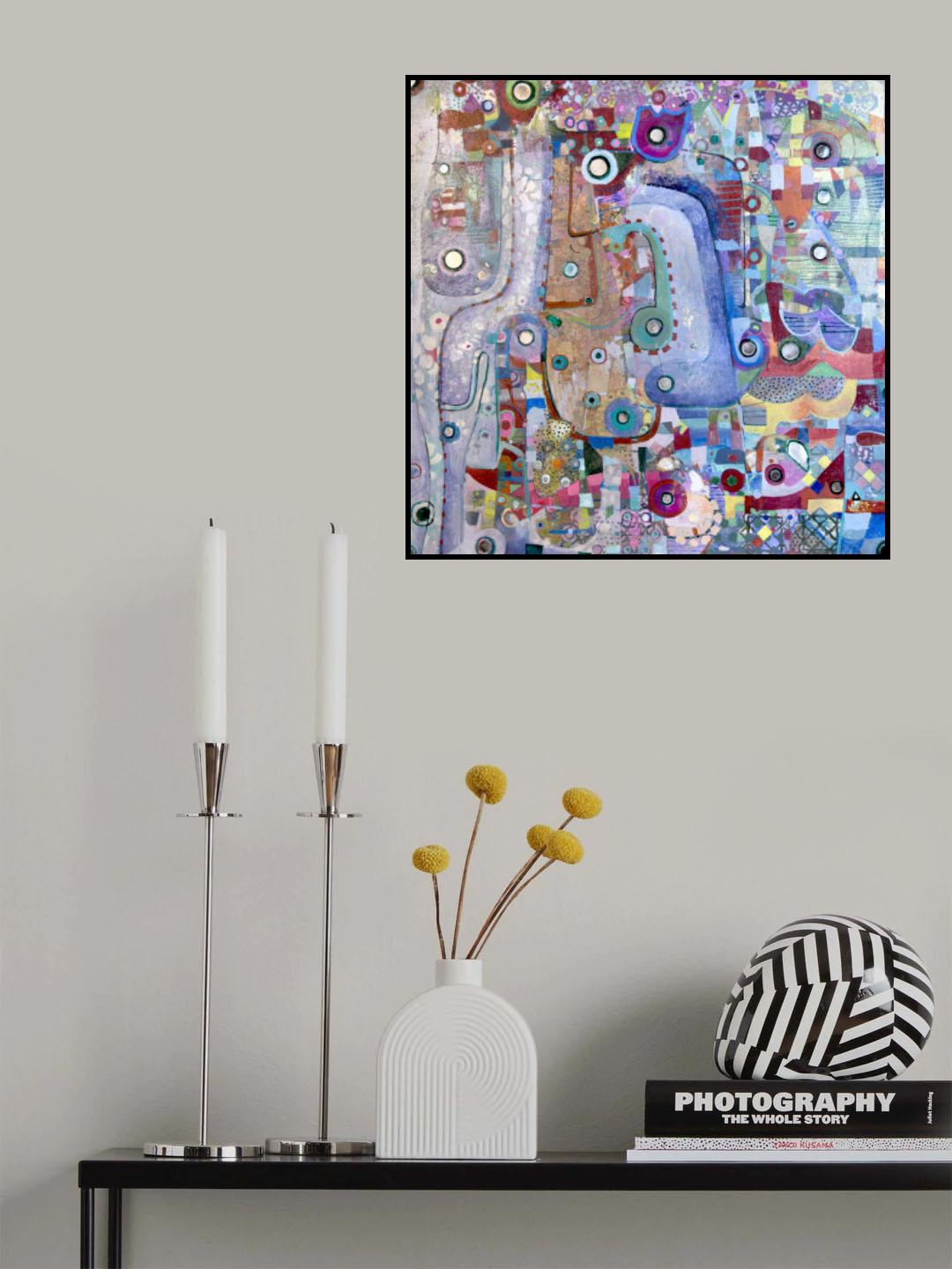 Indigo Mirror Poster och Canvastavla