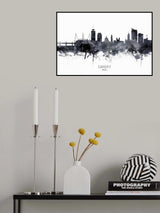 Cardiff Wales Skyline Poster och Canvastavla