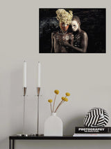 Suri tribe with traditional Poster och Canvastavla