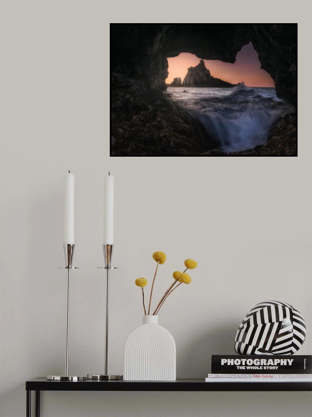 cave sea scenery Poster och Canvastavla