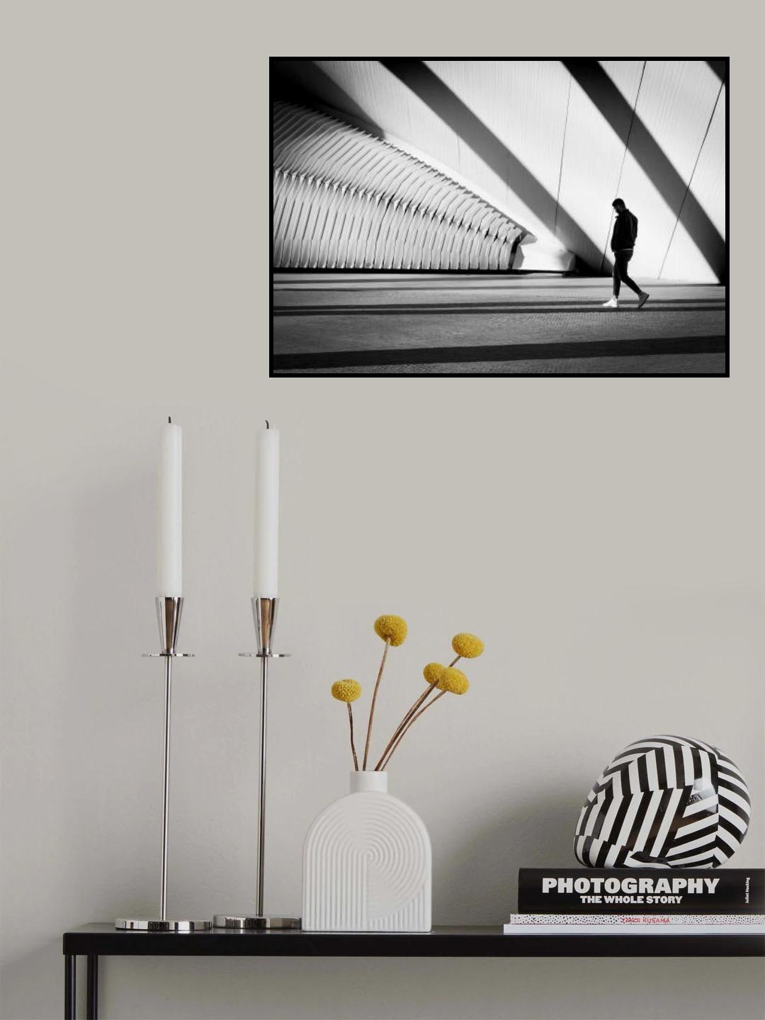Meditating between lines and shadows Poster och Canvastavla