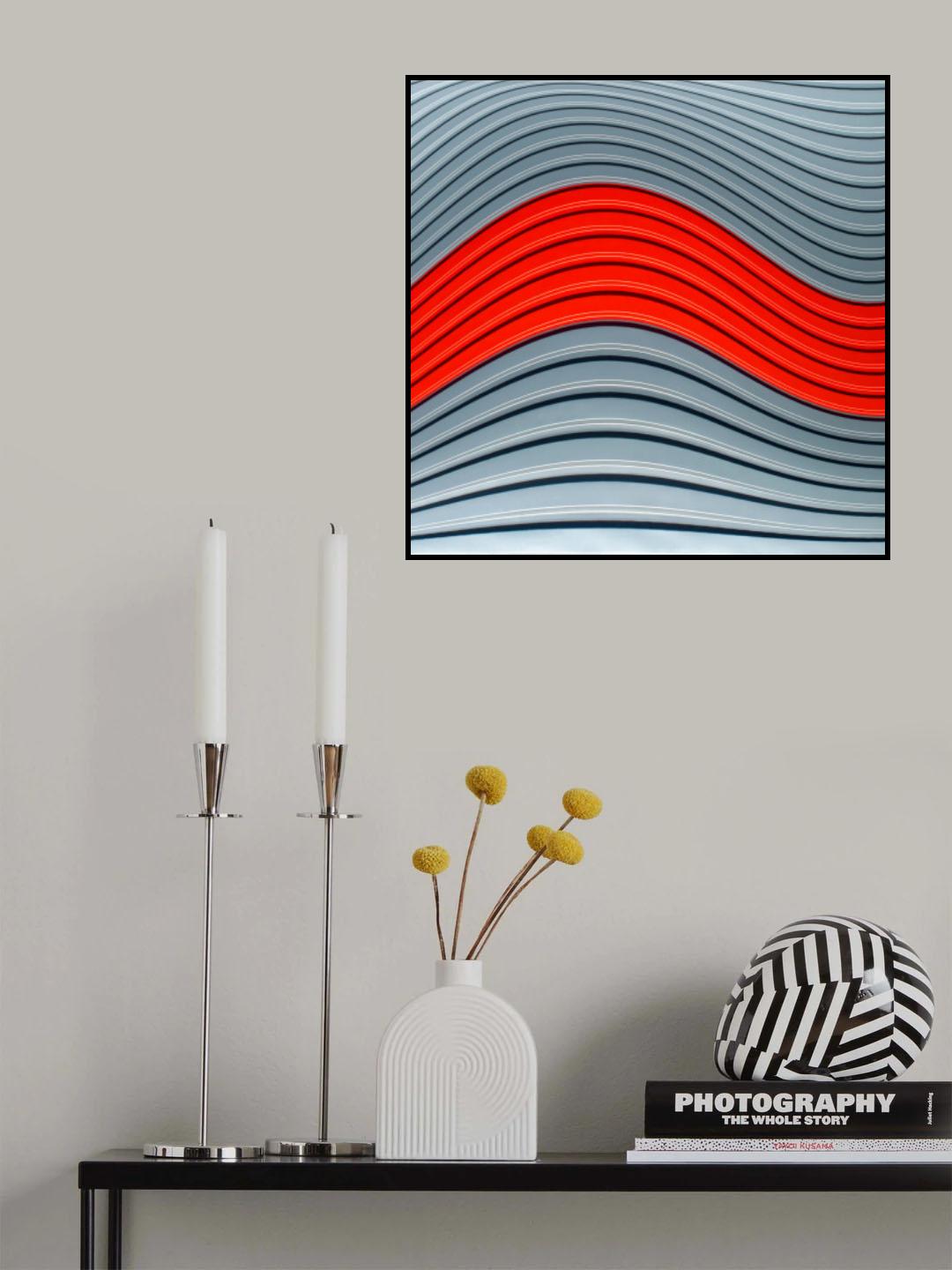 Red wave Poster och Canvastavla