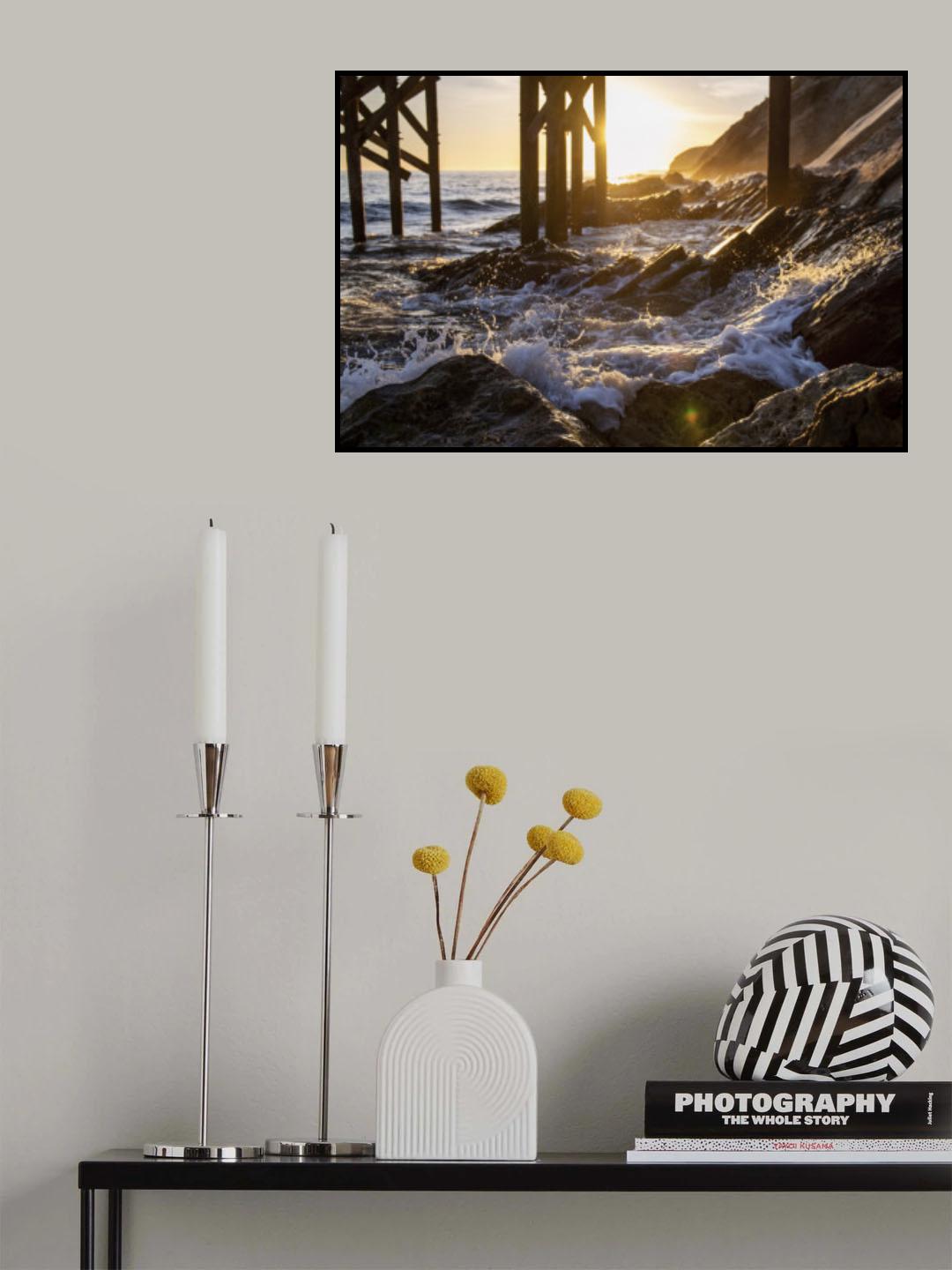 Coast at Sunset Poster och Canvastavla