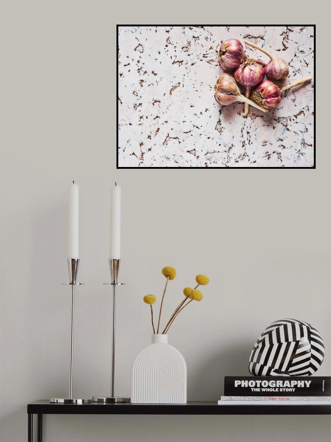 Healthy garlic Poster och Canvastavla