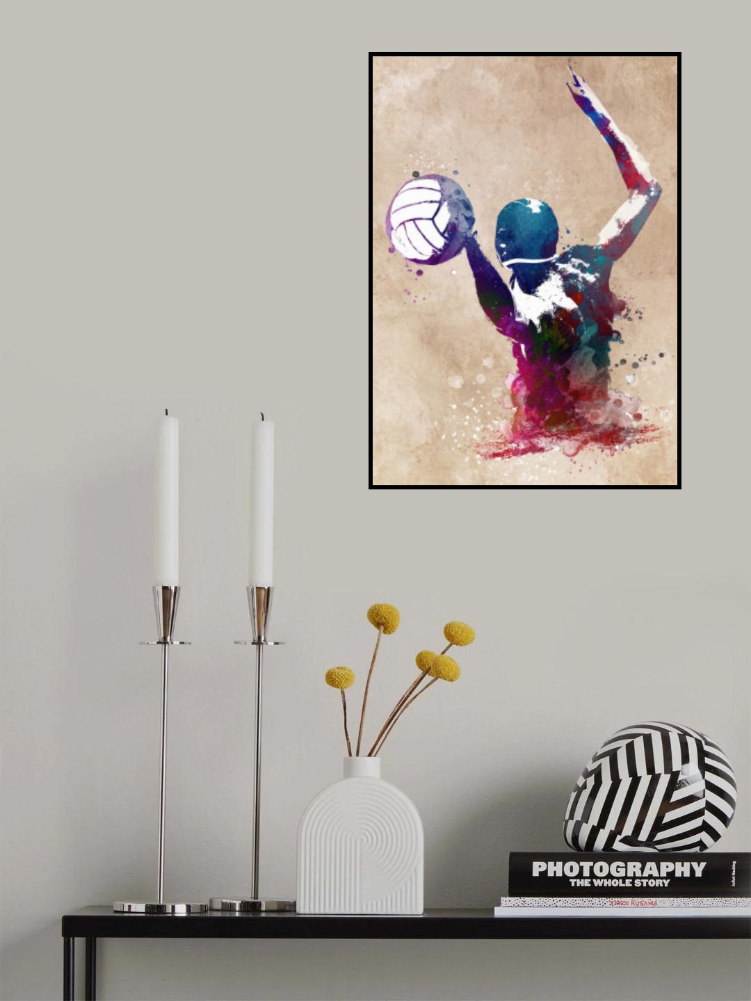 Water polo sport art Poster och Canvastavla