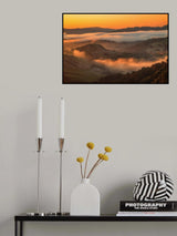 A Foggy Morning in East Bay Poster och Canvastavla