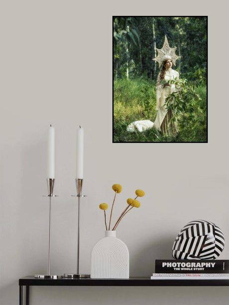 Young lady in forest Poster och Canvastavla
