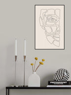 Abstract Face Lines #3 Poster och Canvastavla
