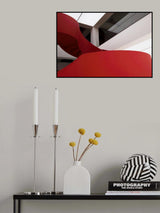 Red spiral staircase Poster och Canvastavla