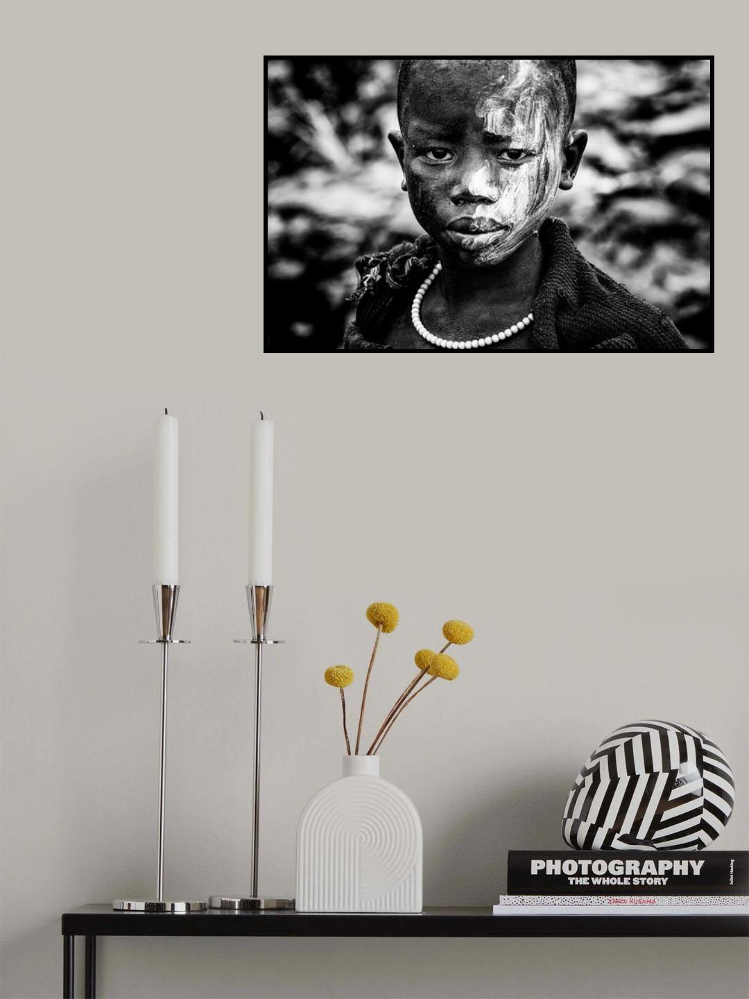 Suri tribe child - Ethiopia Poster och Canvastavla