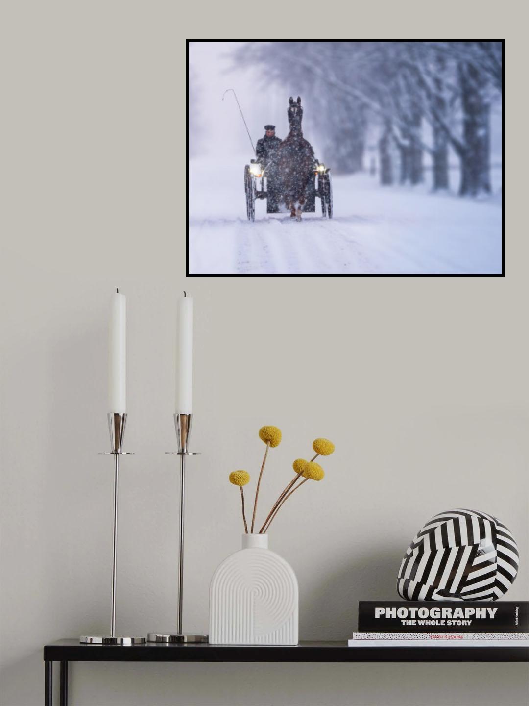 A Coachman in the Snow Poster och Canvastavla