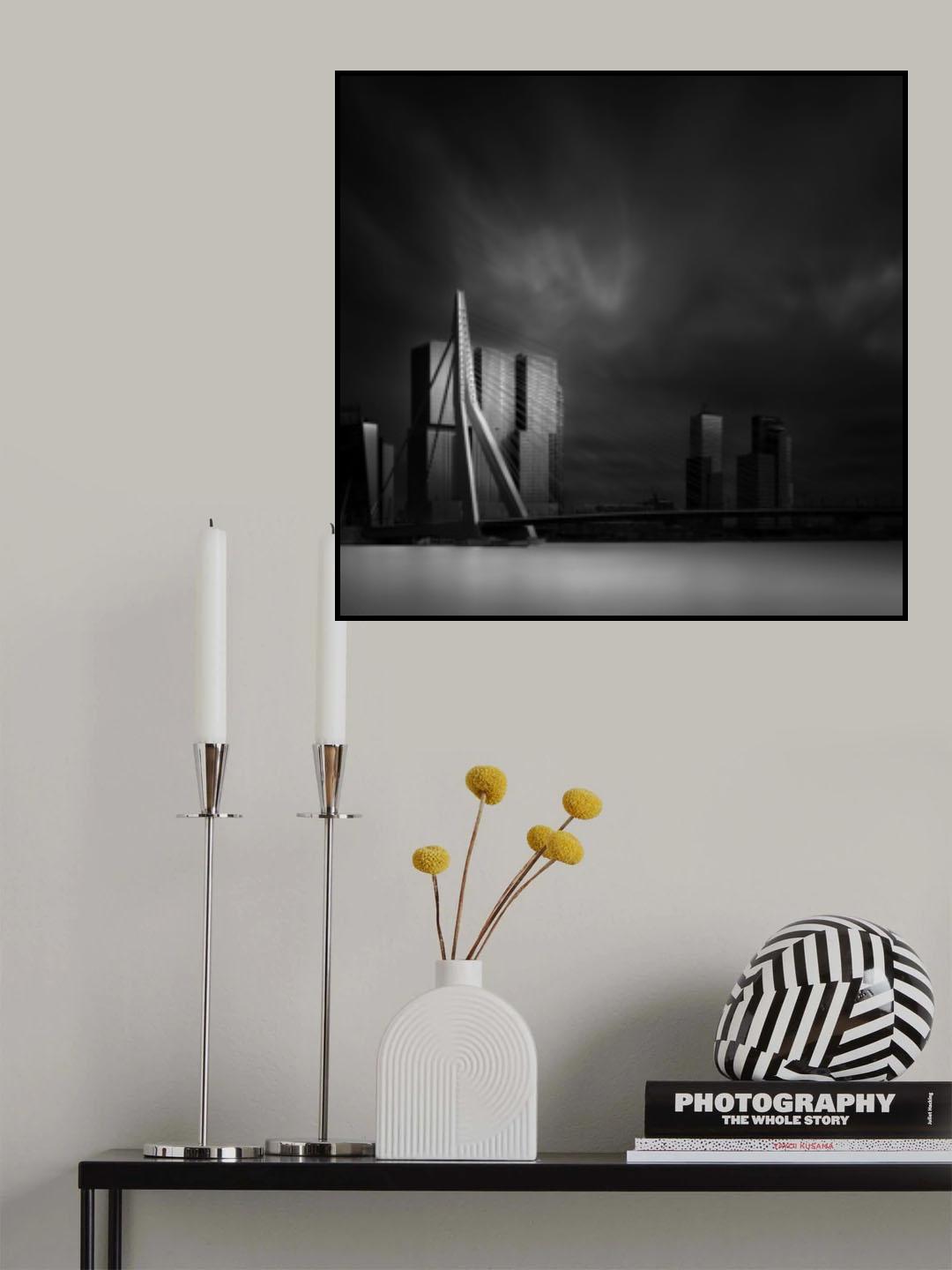 The Erasmus bridge Rotterdam the Netherlands Poster och Canvastavla