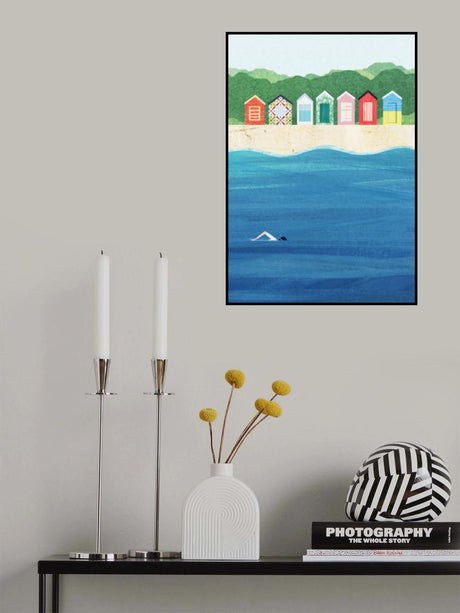 Beach Huts Poster och Canvastavla