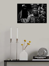 Rickshaw puller and his client. Poster och Canvastavla